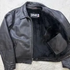 キングサイズ46！ ショット 642 シングルライダース 牛革 ボアライナー付のサムネイル