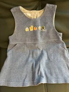 familiar ワンピース グレー　ベビー　女の子　ジャンパースカート