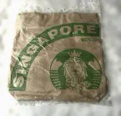 シンガポール　トートバッグ　エコバッグ　ファスナー付き