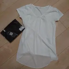 ホワイト&ブラック チュニック 半袖 2枚セット