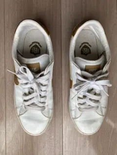 Nike スニーカー ホワイト/ゴールド ２５cm