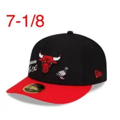 ニューエラ　LP 59FIFTY STAPLE ブルズ ブラック レッドバイザー