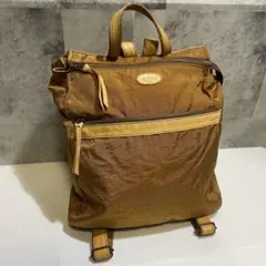 【美品】IBIZA　ナイロンリュック　イエロー　A4サイズ