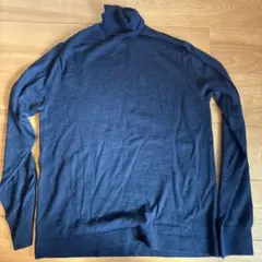 UNIQLO カシミヤ100%長袖タートルネック ネイビー