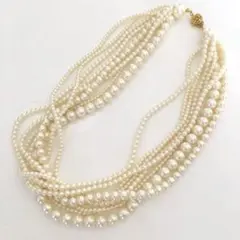 結婚式♡国産人工パール♡8連ネックレス