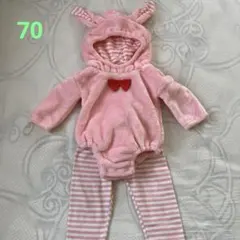 ベビー　バニーロンパース・レギンスセット　くろわっさんす　べべ