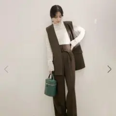 VIS エコウールタッチワイドパンツ【セットアップ可】