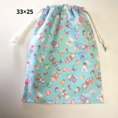 体操着袋　体操着入れ　巾着　ハンドメイド　AL-1