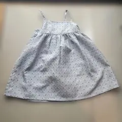 softcheese 水色ドット柄ノースリーブワンピース 100cm