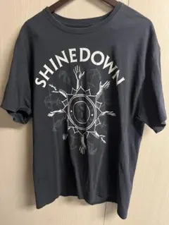 古着 Hanes ヘインズ ロックTシャツ シャインダウン コットン XL