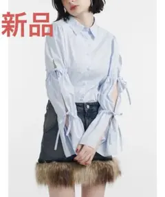 す新品 jouetie ジュエティ 長袖ブラウス スリットリボンスリーブシャツ