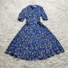 TAKEO NISHIDA タケオニシダ ワンピース レトロ 花柄 金ボタン