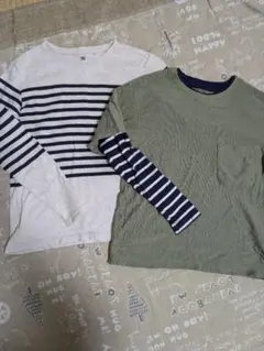 UNIQLO ボーダー 長袖カットソー 140cm　2枚セット