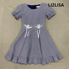 i577◯ LIZLISA リズリサギンガムチェック 半袖ワンピース