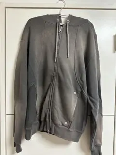 ヴィンテージ加工 ダブルジップアップパーカー