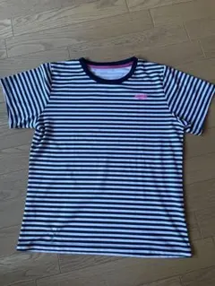 DUARIG 半袖Tシャツ ボーダー ロゴプリント