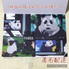 【バラまとめ売り】⑫パンダ　呪術廻戦　クリアビジュアルポスター