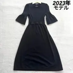 美品✨エムズグレイシー ニット ワンピース Aライン フラワー 36 美品✨エムズグレイシー ニット ワンピース Aライン フラワー 36