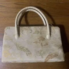 花柄 和装用バッグ ベージュ系