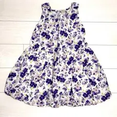 プティマイン ワンピース 花柄 バルーン 130cm