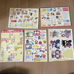 サンリオ いちご新聞　付録　キティ　ステッカー　90年代　レトロ　まとめ売り