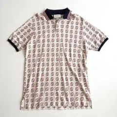 美品✨グッチ GUCCI GGモノグラム ポロシャツ 半袖 アイボリーのサムネイル