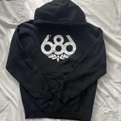 686 パーカー　スノーボード　メンズ　ボード　トレーナー　黒　ブランド