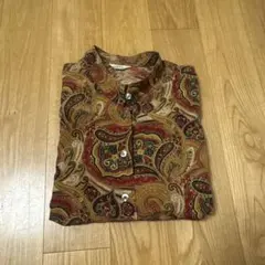 ペイズリー柄長袖シャツ