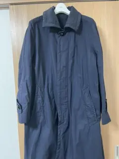 sacai アシメントリー　コットン　ナイロン　ステンカラーコート　ドッキング