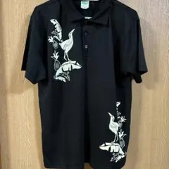 沖縄　やんばる ポロシャツ　半袖 ブラックM