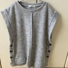 hareiro グレー ノースリーブニットベスト