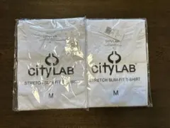 cityLAB ストレッチスリムフィットTシャツ Mサイズ ホワイト 2枚セット