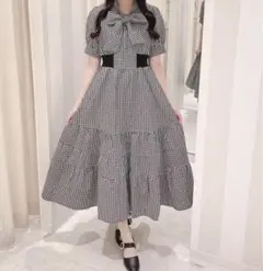 新品タグ付き　エブリン evelyn コットンリブワンピース