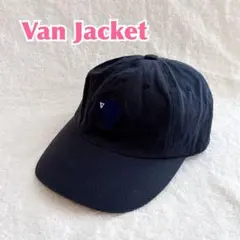 【USA製綿100】VANJAC ヴァンジャケット刺繍ロゴキャップ ネイビー帽子のサムネイル