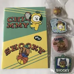 くら寿司 BT21 SHOOKY フィギュア＆マスコット＆缶バッジ ビッくらポン