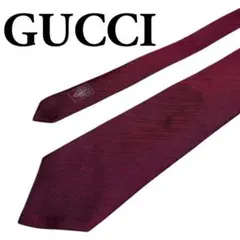 GUCCI グッチ ネクタイ レッド ストライプ イタリア製 シルク ビジネス
