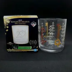 キングダムハーツ　一番くじ　20th Anniversaryグラス/ハンドタオル