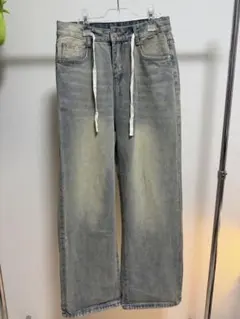 ライトブルー ワイドレッグデニム