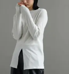 FREY フレイ　DOUBLE VELOUR TOP ベロアカットソー