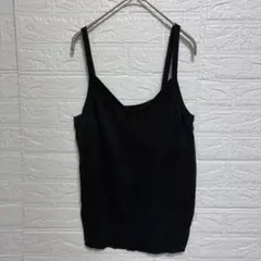 OLD NAVY コットン100% ニットキャミソール 黒 Lサイズのサムネイル