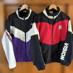 VISION ナイロンジャケット Lサイズ 黒赤紫