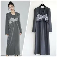 【ANDRESD】大人気完売　ピンストライプテーラードビスチェドレス　セレモニー