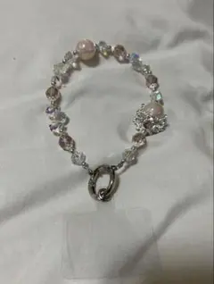 ビーズ携帯ストラップ ピンク