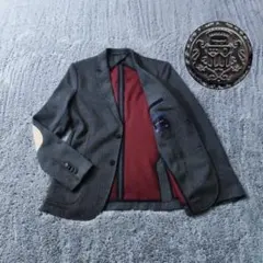 【美品】ZARA MAN ザラマン エルボーパッチヘリンボーンデザインジャケット