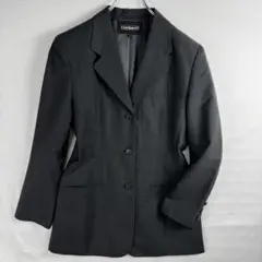 cacharel 日本製 ウール混ロングジャケット 3ボタン 38 ダークグレー