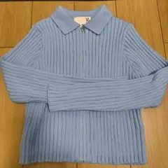 LAKOLE 水色 M 襟付きニットのサムネイル
