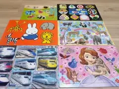 ピクチャーパズル 知育パズル 6点セット 木製ペグパズル 動物 乗り物 赤ちゃん