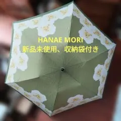 HANAE MORI 未使用 森英恵 折り畳み傘 カサブランカ 百合 花柄 黒
