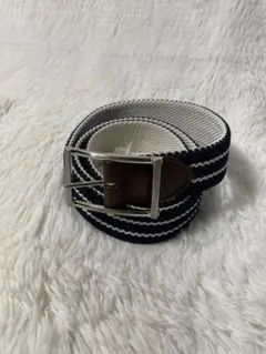 COMME CA COMMUNE ストライプ ゴムベルト ネイビー ユニセックス