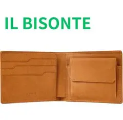 【激安】IL BISONTE 二つ折り財布 ナチュラル